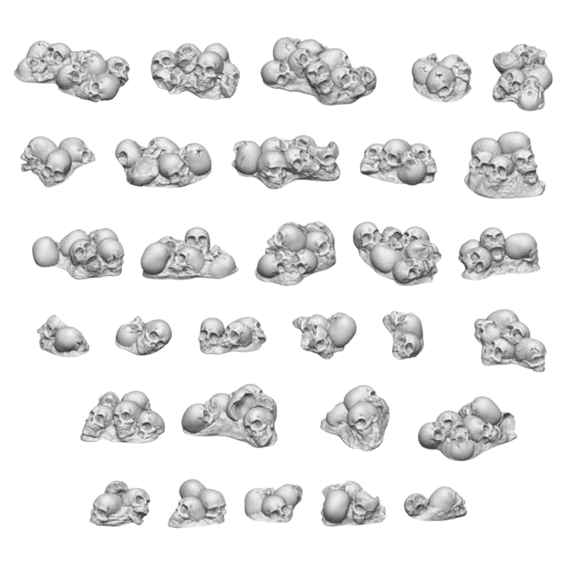Green Stuff World - 3D printed set - Piles of Skulls 1:48