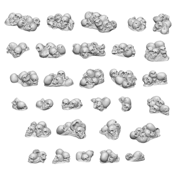Green Stuff World - 3D printed set - Piles of Skulls 1:48