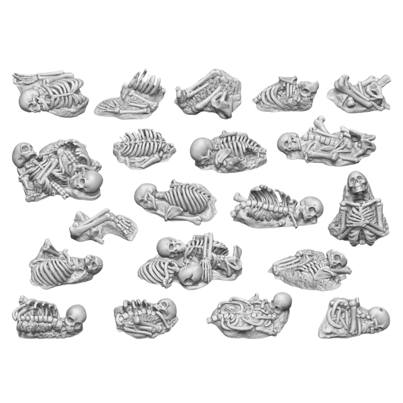 Green Stuff World - 3D printed set - Skeleton Remains 1:48