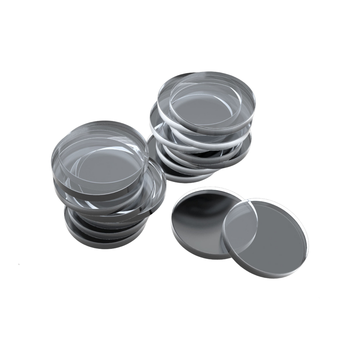 Green Stuff World - Acrylic Bases - Round 25 mm CLEAR