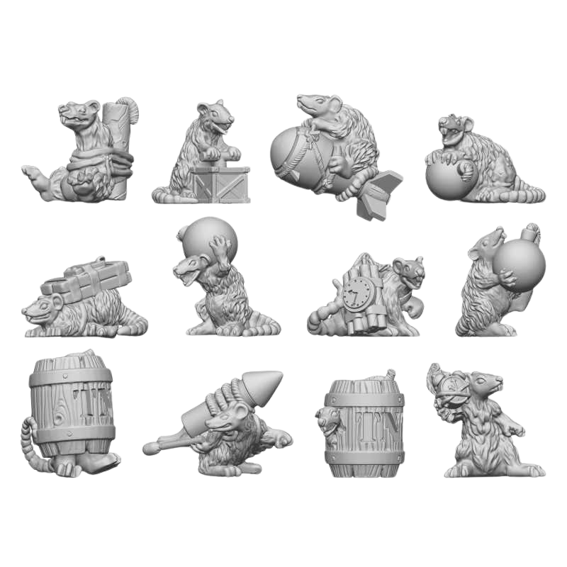 Green Stuff World - Bomb Rats - Resin Set
