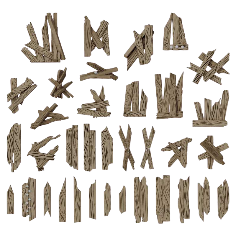 Green Stuff World - Broken Wood Planks 1:48-1:35