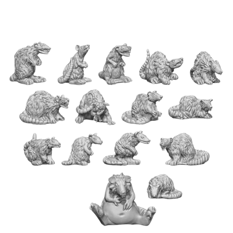Green Stuff World - Giant Rats - Resin Set
