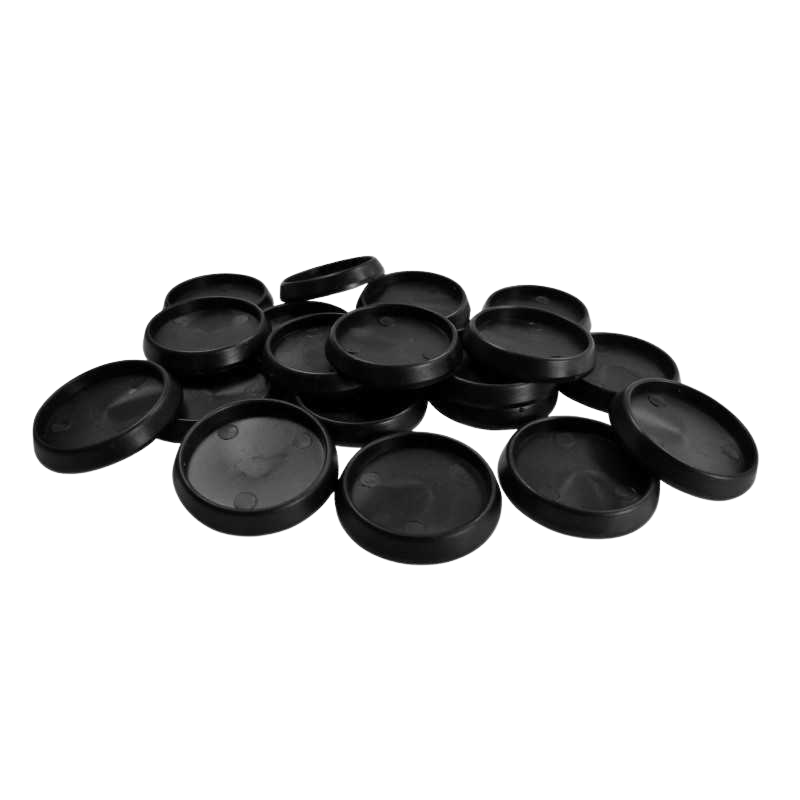 Green Stuff World - Hollow Plastic Bases - BLACK 25mm