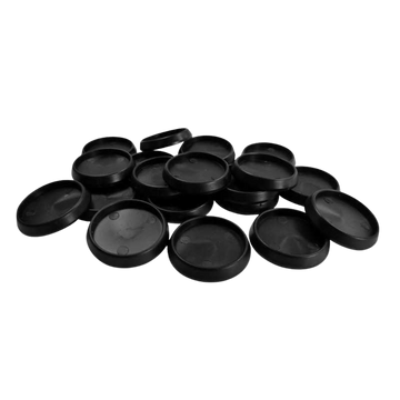 Green Stuff World - Hollow Plastic Bases - BLACK 25mm