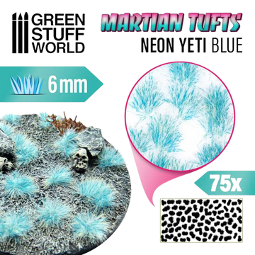 Green Stuff World - Martian Fluor Tufts - NEON YETI BLUE
