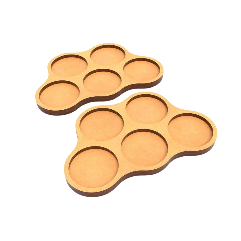 Green Stuff World - MDF Movement Trays 32mm x5 - Skirmish