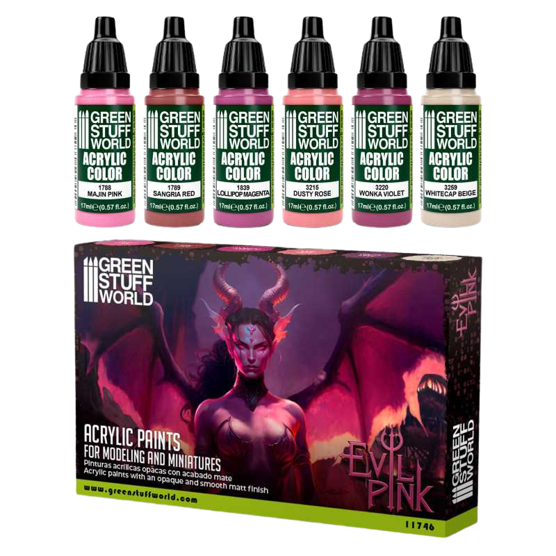 Green Stuff World - Paint Set - Evil Pink