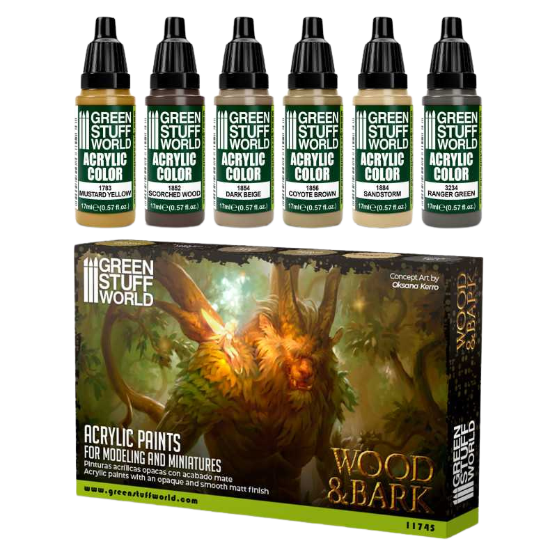 Green Stuff World - Paint Set - WOOD & BARK