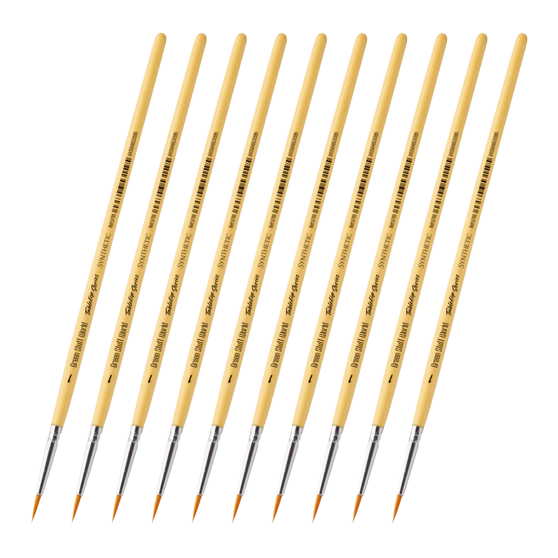 Green Stuff World - TABLETOP SERIES Synthetic Brush Set 1 (Pack of 10)
