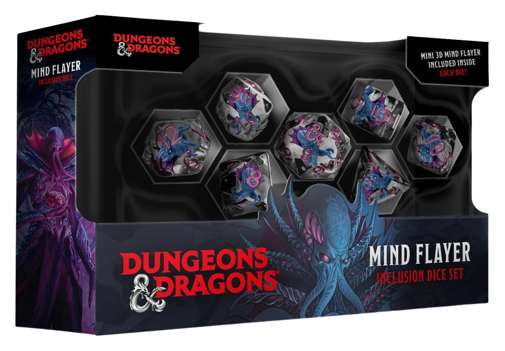 FanRoll - Dungeons & Dragons Monsters Resin Inclusion Dice Set Mind Flayer (7)