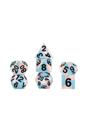 FanRoll - MDG Dice Set Pride Transgender Flag
