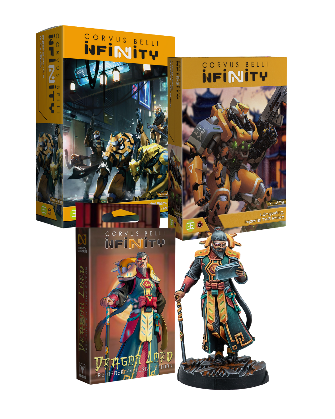 Infinity - Imperial Service Action Pack + Lóngwáng, Imperial TAG Police + Dragon Lord (Pre-order Exclusive Edition)