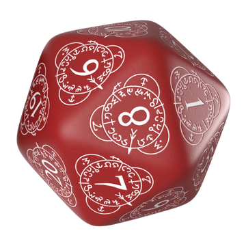 Q-Workshop Life Counter Die D20 Red & white
