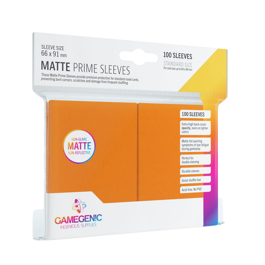 Gamegenic - Matte Prime Sleeves Orange (100 Sleeves)