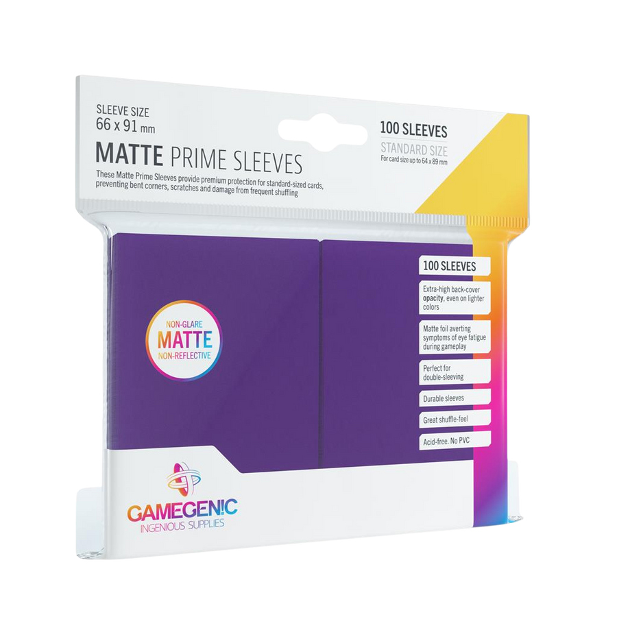 Gamegenic - Matte Prime Sleeves Purple (100 Sleeves)