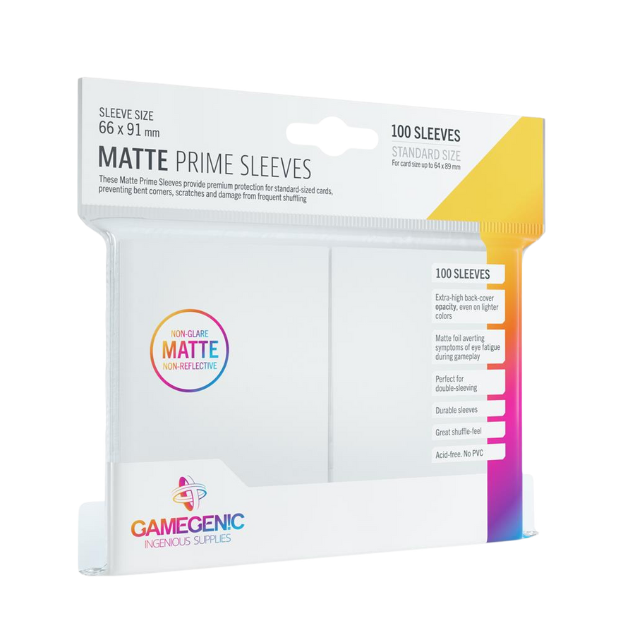 Gamegenic - Matte Prime Sleeves White (100 Sleeves)