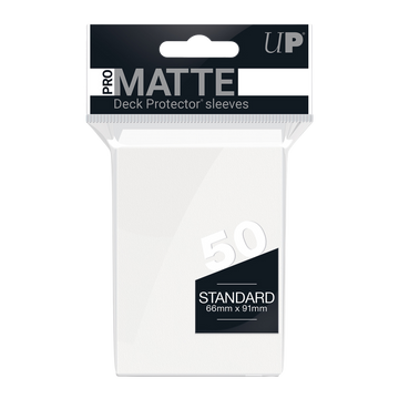 UP - Standard Sleeves - Pro-Matte - White (50 Sleeves)