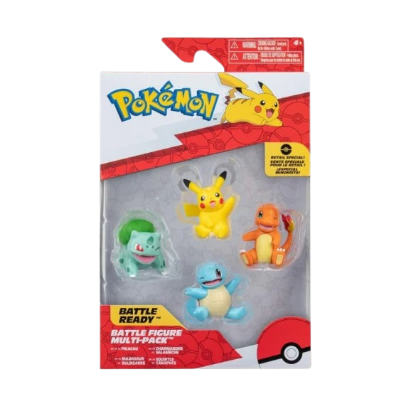 Pokémon Figuras Kanto – Pack de 4