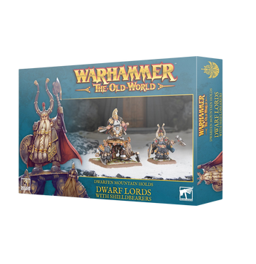 THE OLD WORLD: DWARFEN MOUNTAIN HOLDS - DWARF LORDS WITH SHIELDBEARERS
