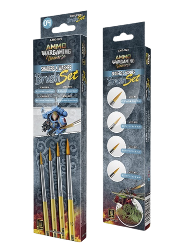 Ammo by Mig - WARGAMING UNIVERSE - Shaders & Washes Brush Set