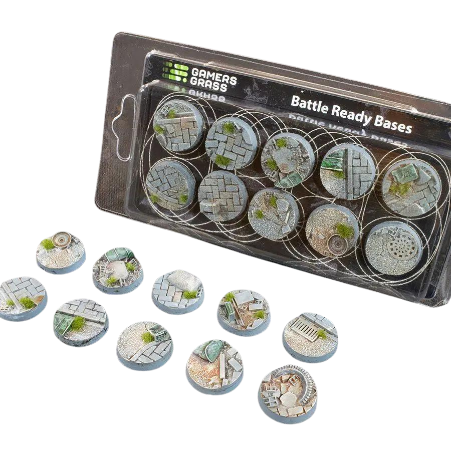 Gamers Grass Urban Warfare Bases, Round 25mm (x10)