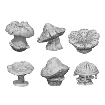 Green Stuff World - 3D printed set - Chunky Mushrooms XL