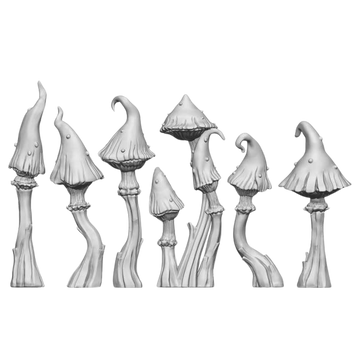Green Stuff World - 3D printed set - Goblin Mushrooms XL