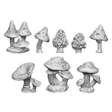 Green Stuff World - 3D printed set - Wild Mushrooms XL