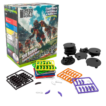 Green Stuff World - Blood Bowl Bases 32mm with Skill Rings