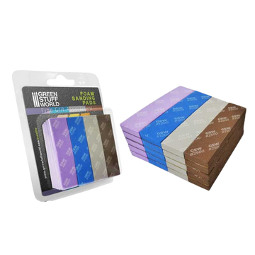 Green Stuff World - Foam Sanding Pads - Fine Grit Assortment x20