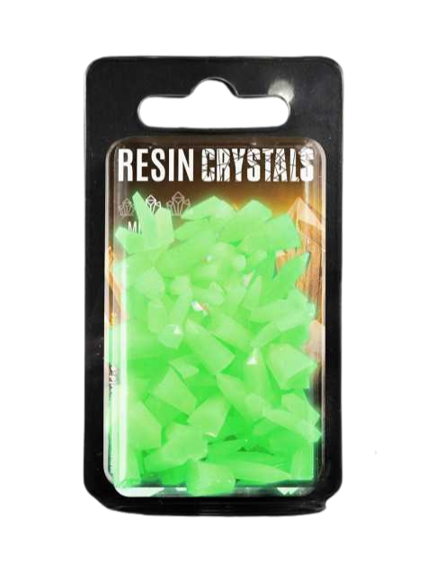 Green Stuff World - GREEN GLOW Resin Crystals - Medium
