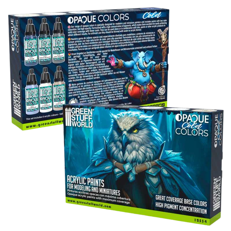 Green Stuff World - Opaque Paint Set - Cold Colours