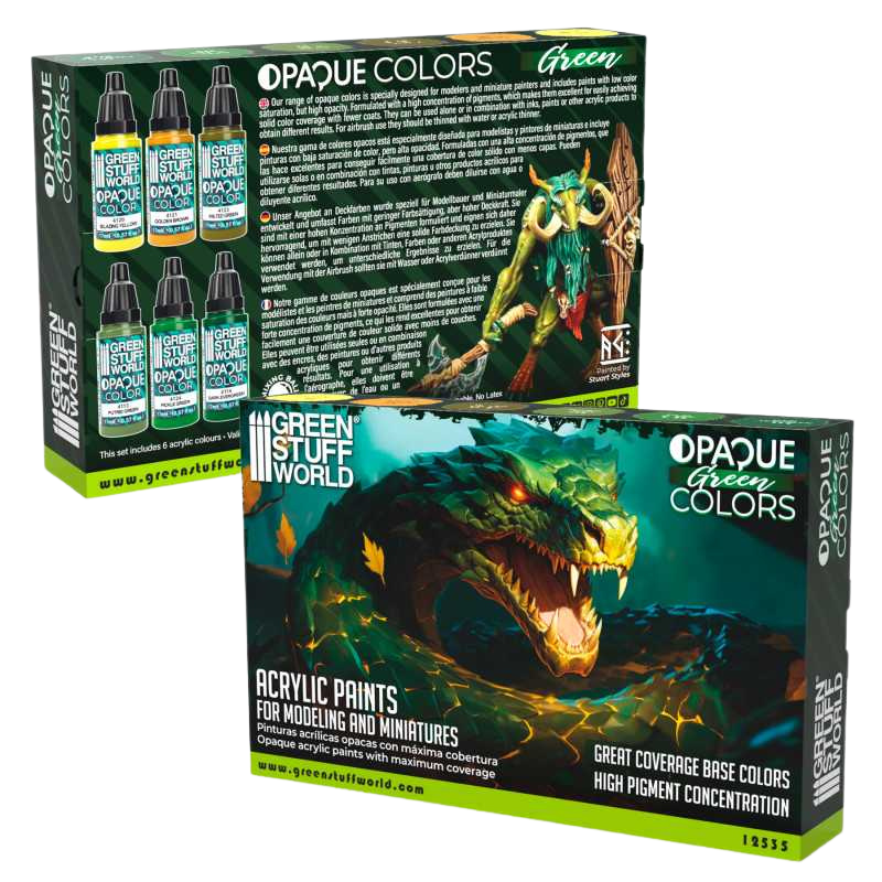 Green Stuff World - Opaque Paint Set - Green Colours