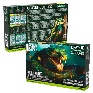 Green Stuff World - Opaque Paint Set - Green Colours