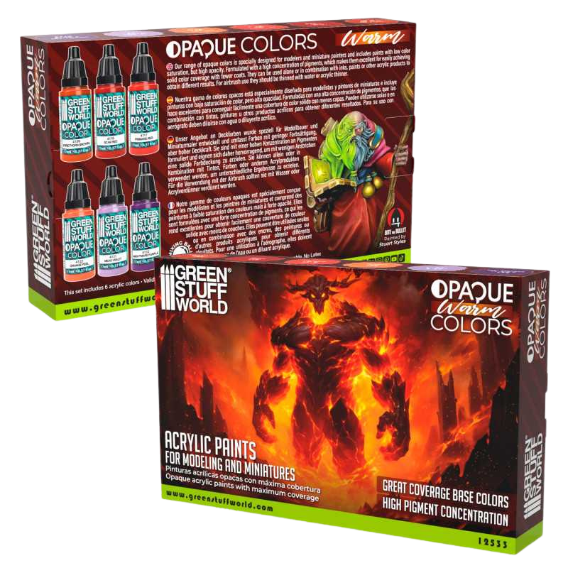 Green Stuff World - Opaque Paint Set - Warm Colours