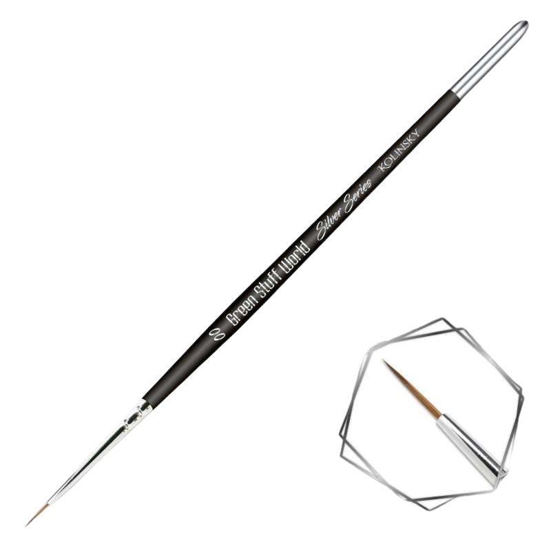 Green Stuff World - SILVER SERIES Kolinsky Brush - Size 00