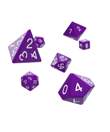 Oakie Doakie Dice RPG Set Solid Purple (7Dice)