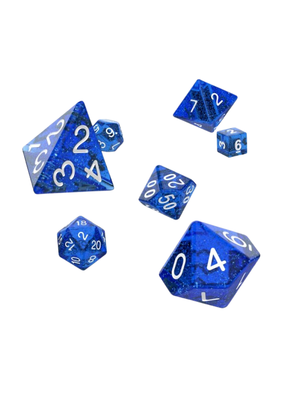 Oakie Doakie Dice RPG Set Speckled Blue (7Dice)
