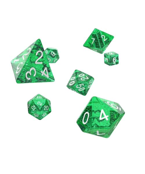 Oakie Doakie Dice RPG Set Speckled Green (7Dice)