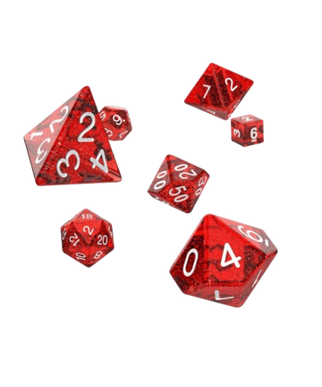 Oakie Doakie Dice RPG Set Speckled Red (7Dice)
