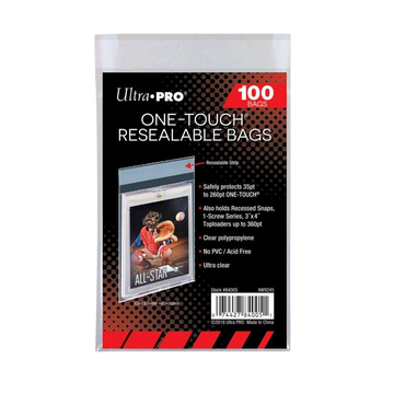 UP - Standard Sleeves - One Touch Resealable Bags (100 Bags)
