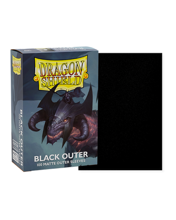 Dragon Shield Standard size Outer Sleeves - Matte Black (100 Sleeves)