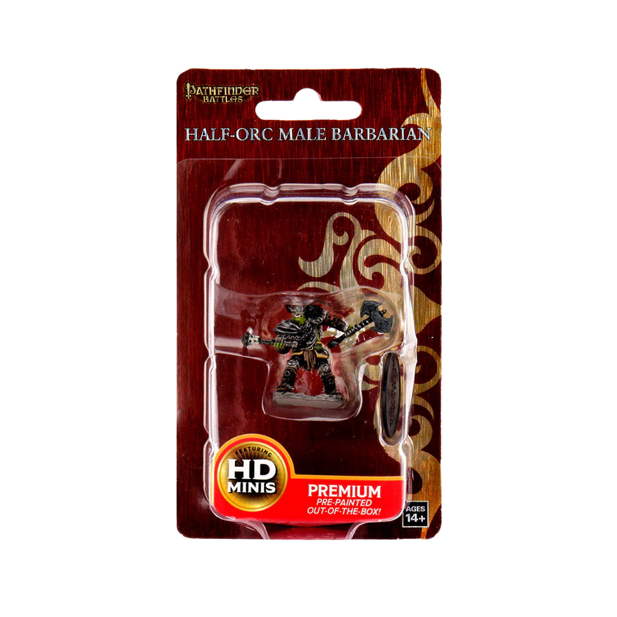 Pathfinder Battles: Premium Painted Figure - Half-Orc Barbarian Male - EN