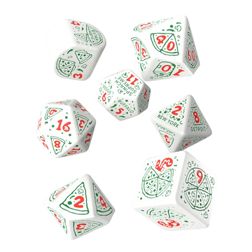 Q WORKSHOP Pizza Dice Set: Pepperoni (7)