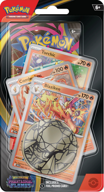Pokémon TCG: Mega Evolution 2 - Phantasmal Flames Premium Checklane Blister - Torchic/ Combusken/ Blaziken