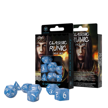 Q-Workshop - Classic Runic Glacier & pink Dice Set (7)