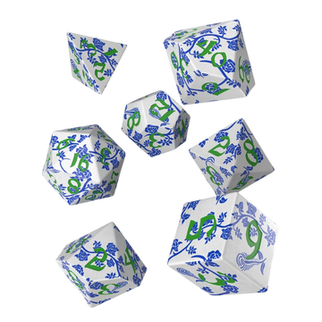 Q-Workshop - Full Art Dice Set: Porcelain