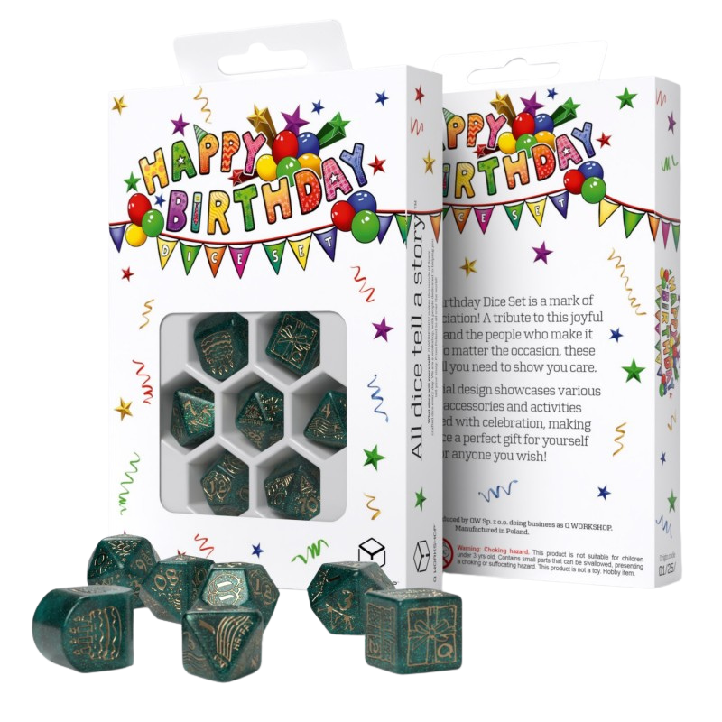 Q-Workshop - Happy Birthday Dice Set: Balloons (7)