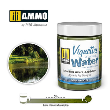 Ammo by Mig - Acrylic Water for Dioramas: Slow River Waters 100ml